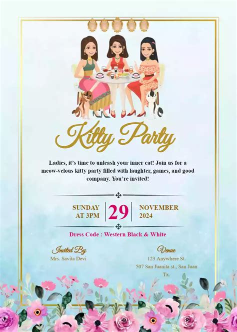 kitty party invitation  So below are the invitation ideas for this month kitty party