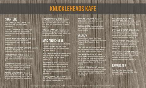 knuckleheads kafe menu  - See 79 traveler reviews, 44 candid photos, and great deals for Rockmart, GA, at Tripadvisor