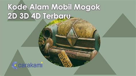 kode alam mobil mogok  4D = 4631 <> 7898