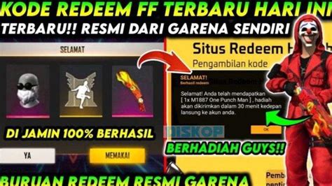 kode hadiah 55five Daftar Kode Redeem Free Fire Edisi 22 Oktober 2023