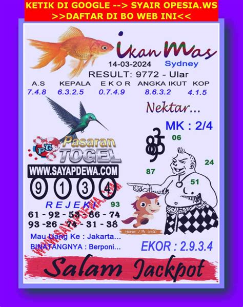 kode sdy ID – Kode syair sdy 24 Maret 2023, prediksi sydney 24 Maret 2023, forum syair sdy jitu hari ini, bocoran nomor keluaran sdy dan prediksi sydney 2d terjitu hari ini