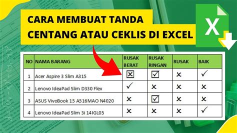 kode simbol ceklis di excel  Di kotak Character code, ketik:Halo Sobat Excel