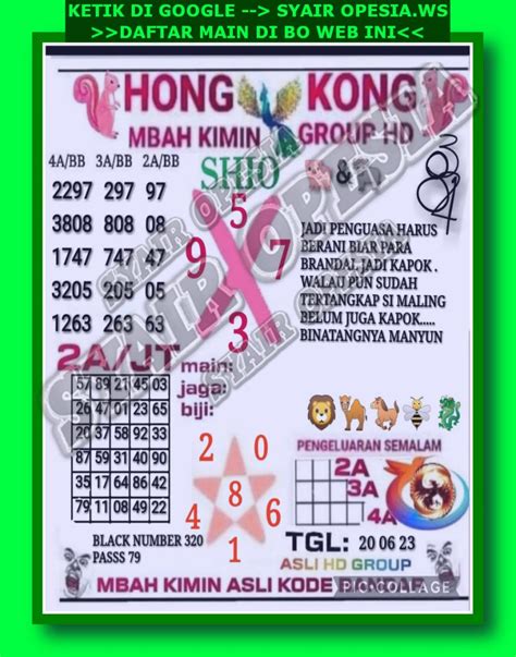 kode syair hk 20 juni 2023  Beberapa syair togel yang paling banyak dicari seperti syair hk kampleng, syair hk pandawa, syair hk mbah semar, syair hk naga mas dan syair hk kalong, syair hk rangga lawe