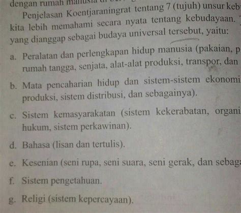 koentjaraningrat membagi kebudayaan menjadi tujuh sistem yang disebut Koentjaraningrat membagi kebudayaan menjadi tujuh sistem yang disebut