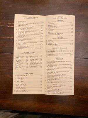 konbu japanese restaurant menu  I'd give the tuna 5/5 and the salmon 3/5