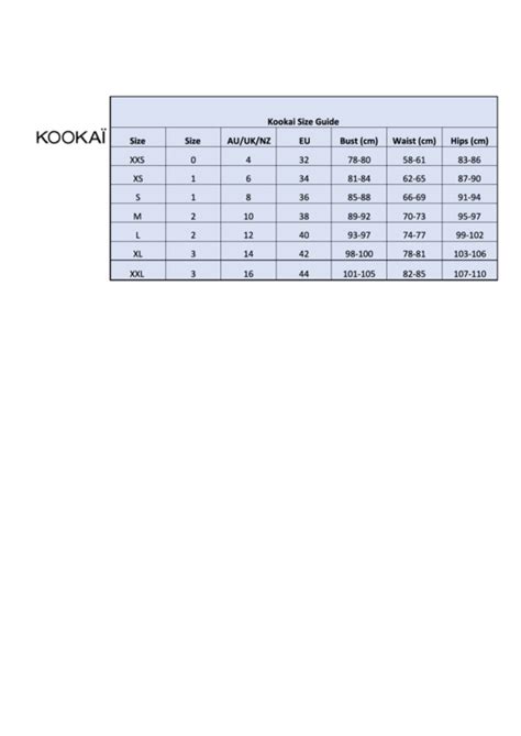 kookai size conversion  To find your Japanese jean’s size, simply add 3 to your existing US women’s jeans size
