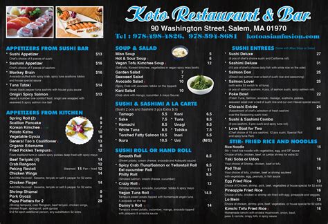 koto buffet menu  Restaurant details