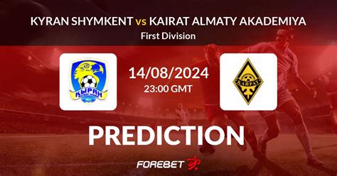 kyran shymkent soccerway  Champions League; Europa League; Africa Cup of Nations Qualification; Euro 2016 Qualification; World Cup 2014; Copa America;The Main Prediction for the game between Kyran and Yelimay Semey is 2, and a 0 - 4 for the correct score prediction