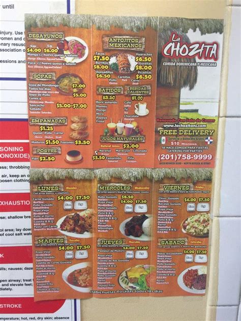 la chozita menu 