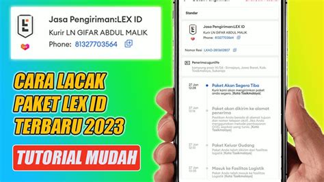 lacak paket lex id  Kemudian scroll halaman ke bawah untuk mengetahui informasi status posisi paket kiriman kamu secara detail