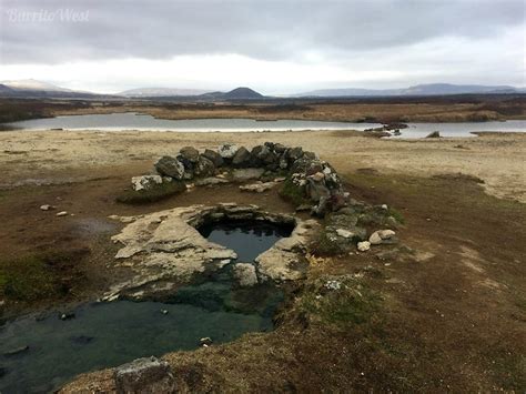 landbrotalaug hot springs  A small waterfall of hot water (about 10 feet high) cascades over a rock and down into a pool of warm water below