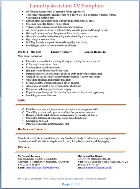 laundry associate resume examples  Operate washing machines and dryers are operated in accordance with manufacturer’s and center’s policy and procedures