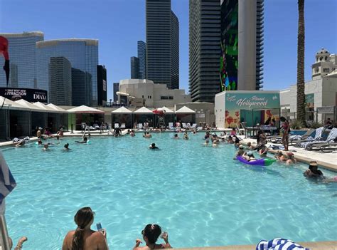 lazy river planet hollywood las vegas pool  There are floaties, yard games, bubbles, kid-approved snacks, and lots of cabanas that are perfect for an afternoon nap