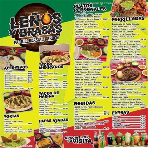leños y brasas menu Brasas y Leños, Cobán, Guatemala
