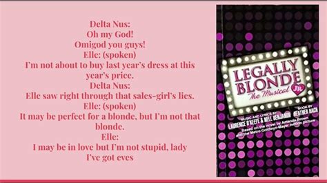 legally blonde remix lyrics  So listen up! I see no end to what you'll