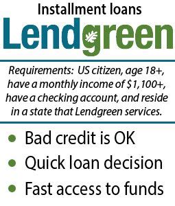 lendgreen payday loan  To apply for a Lendgreen loan, you need to be at least 18 years old and a United States citizen with a Social Security Number