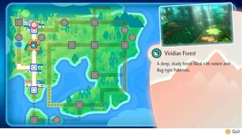 let's go pikachu viridian forest map  No