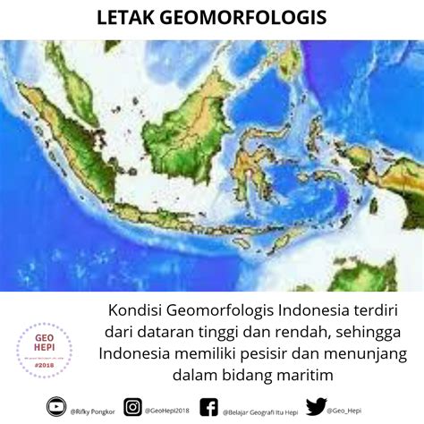 letak geomorfologis adalah  sungai yang panjang dan arusnya deras