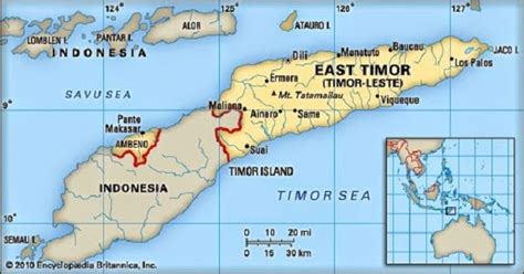 letak timor leste  Papua Nugini dan Samudra Pasifik d