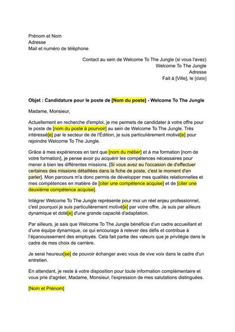 lettre de motivation welcome to the jungle Aimer travailler en équipe : enjoy working in a team / enjoy teamwork / team-skilled