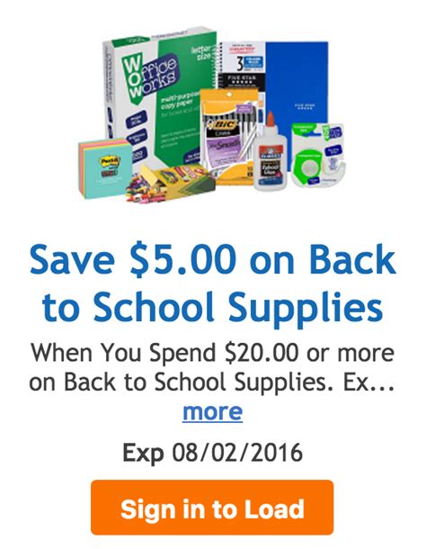 lghths  coupon discount school supplies  5 a