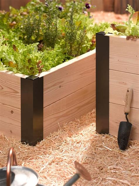 lifetime raised bed corners  Some are fixed at 90°, and some are actually hinged so you can make raised bed gardens in polygon shapes or even with curved-edges, rather than just squares or rectangles