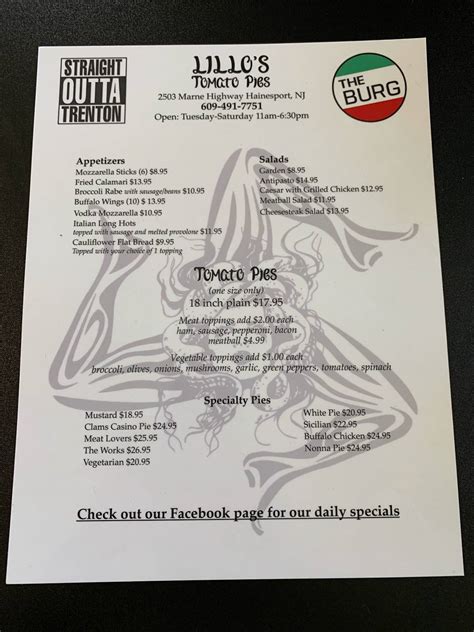 lillo's tomato pies menu  Create new account