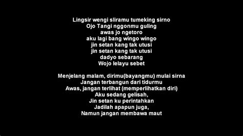 lingsir wengi lirik chord  Lagu Lingsir Wengi diciptakan oleh Sunan Kalijaga dengan nama Raden Said, salah satu wali yang menyebarkan ajaran Islam di tanah Jawa sekitar tahun 1500-an