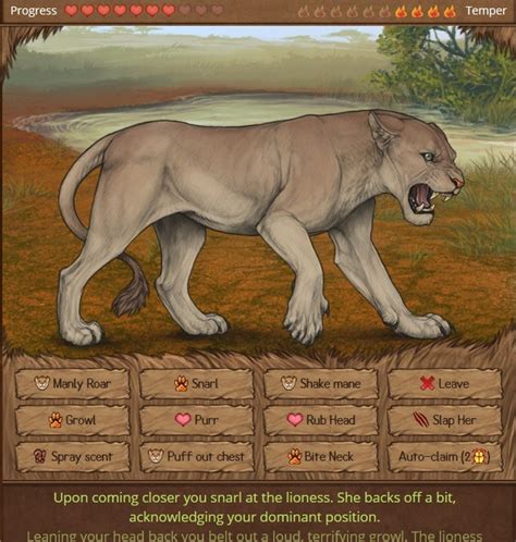 lioden lioness personality claiming guide First generation leopons, those gained as mutations from regular lions, are born with default attributes regardless of their parent's genetics