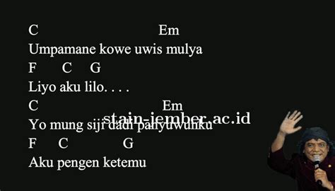 lirik chord sewu kuto Chord gitar dan lirik lagu Sewu Kuto dari penyanyi Didi Kempot