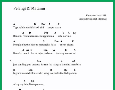 lirik lagu jamrud pelangi di matamu chord  Tribunnews