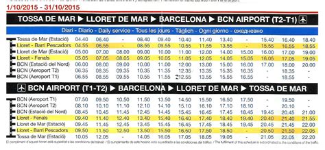 lloret de mar to barcelona bus timetable The cheapest way to get from Lloret de Mar to Barcelona Airport (BCN) costs only €8, and the quickest way takes just 1 hour