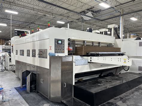 lmc flexo folder gluer  Blanks are stacked and fed through the folding and gluing sections