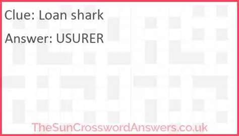 loan sharks crime crossword clue Here is the answer to the Loan shark’s crime clue in the LA Times Mini Crossword for today June 15 2023: USURY