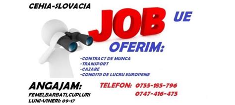 locuri munca muncitori necalificati femei slobozia  Primiți joburi noi pe e-mail