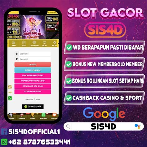 login sis4d Asli4d merupakan salah satu Situs Slot Gacor atau Agen Slot Gacor terbaik di Indonesia dengan Informasi Bocoran Gacor Paling Baik