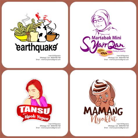 logo kuliner kosong Nantinya, logo ini akan menjadi sebuah identitas yang kamu berikan kepada calon pembeli di toko online kamu