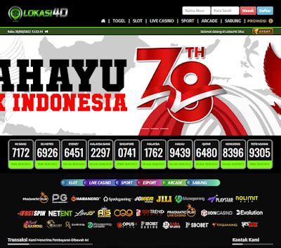 lokasi4d cc  Lokasi4D adalah situs bandar togel online terbaik dan terpopuler dengan pasaran terlengkap dan bonus berlimpah, daftar Lokasi4D sekarang