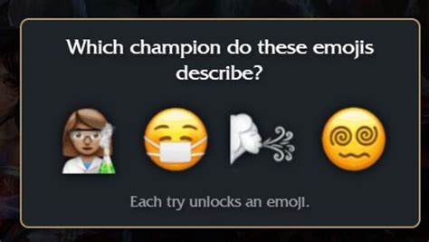 loldle emoji answer today  Riot Games Thresh is an ambitious and restless spirit of the Shadow Isles Once the custodian of countless arcane secrets, he was undone by a power greater than life or death, and now sustains himself by tormenting and breaking others with slow, excruciating