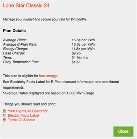 lone star core ambit energy  Energy Charge: (0 - 500 kWh) per kWh $0