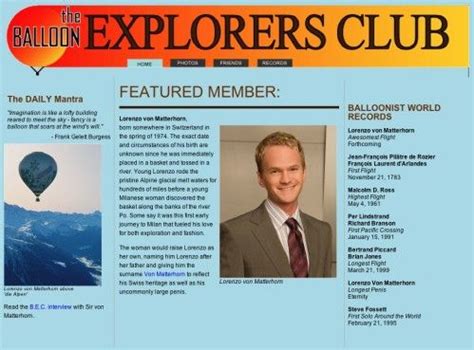 lorenzo von matterhorn explorers club  Web the name 'lorenzo von matterhorn' is quite the rage amongst web surfers today, not bad for being the entirely fictional