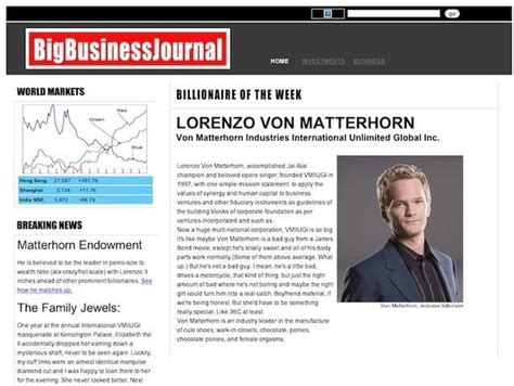 lorenzo von matterhorn websites Lorenzo Von Matterhorn