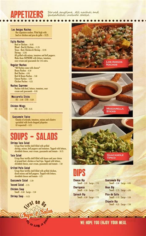 los amigos seneca sc menu  Good selection