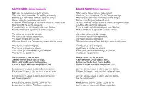 louve e adore letra vagalume  Letra enviada por