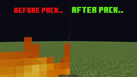 low fire pack 8! (NO OPTIFINE NEEDED!) ️ When you are on fire, flames does not cover your whole screen but only a small fraction of it ️