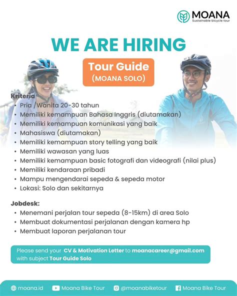 lowongan kerja tour guide  Lihat lowongan kerja di Jora