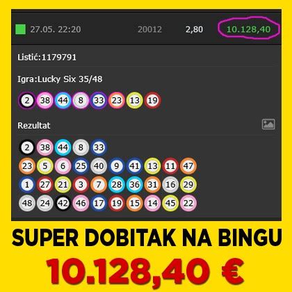 lucky six dobitna kombinacija  Sve veći broj kladionica ovu igru ubacuje u svoju ponudu, jer je laki six igra koja može doneti veoma veliku zaradu za svega nekoliko minuta