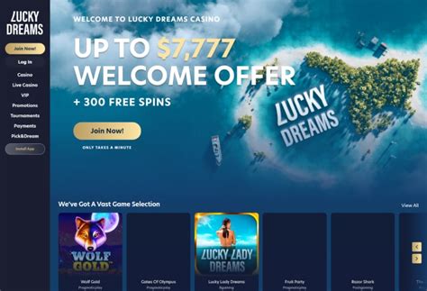 luckydreams77 A player at LuckyDreams casino can get a welcome bonus of up to R50,000