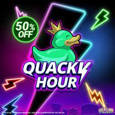 luckyland quacky hour  New players are greeted with the following offer: Get 7,777 Gold Coins and Bonus 10 FREE Sweeps Coins on Sign Up!; Plus get a $10 Gold Coin purchase, including 50,000 Gold Coins for just $4