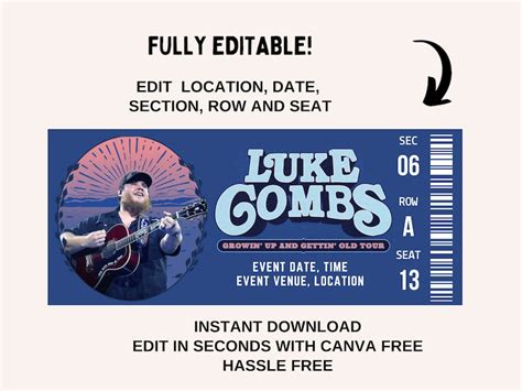 luke combs tickers  10/1/2022